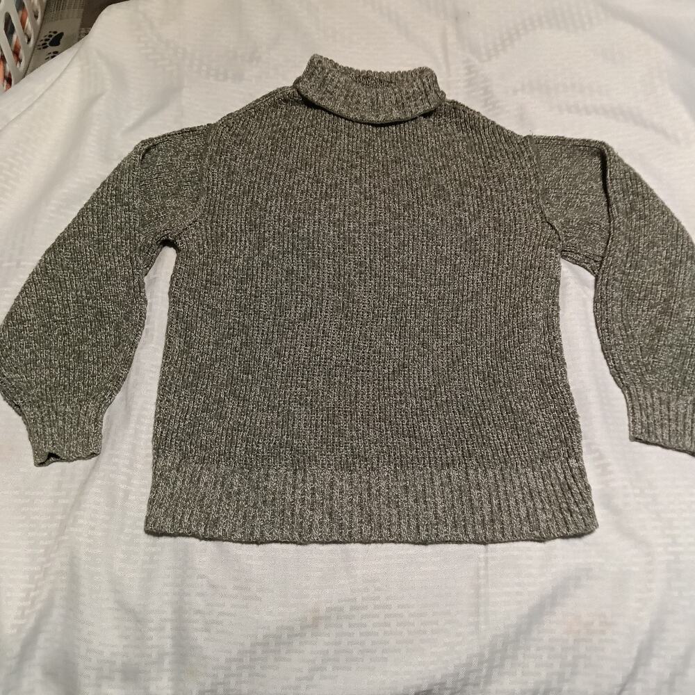 Aerie Mockneck Cotton Sweater Marled Green Size Medium Comfort Cozy Cottagecore